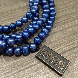 Folding QVC Jewelry Bag with Jewelry included. HONORA XL pearl necklace included